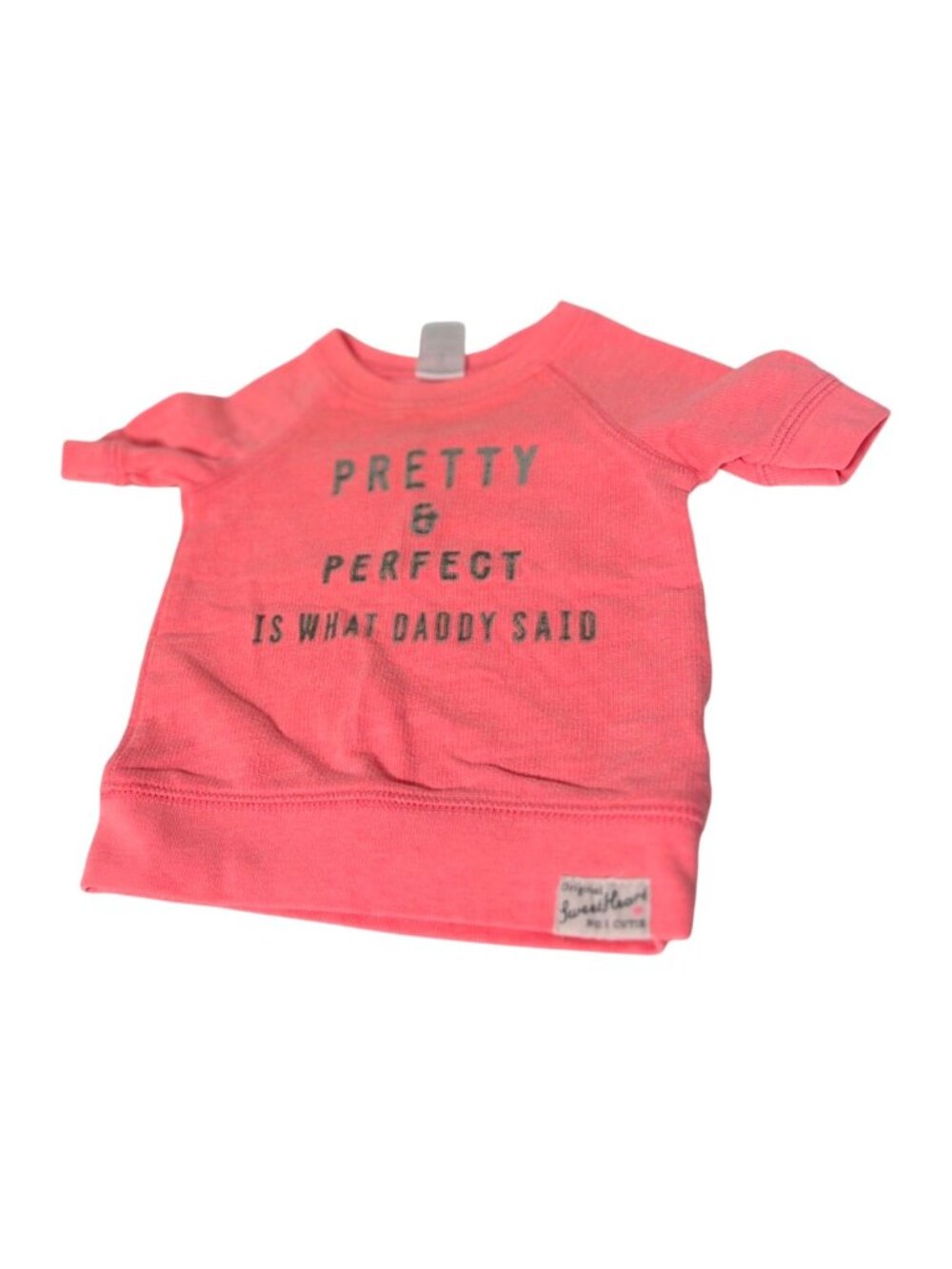 Carters Girls Infant Baby Size 3 months Orange Neon pullover tshirt shirt Pretty
